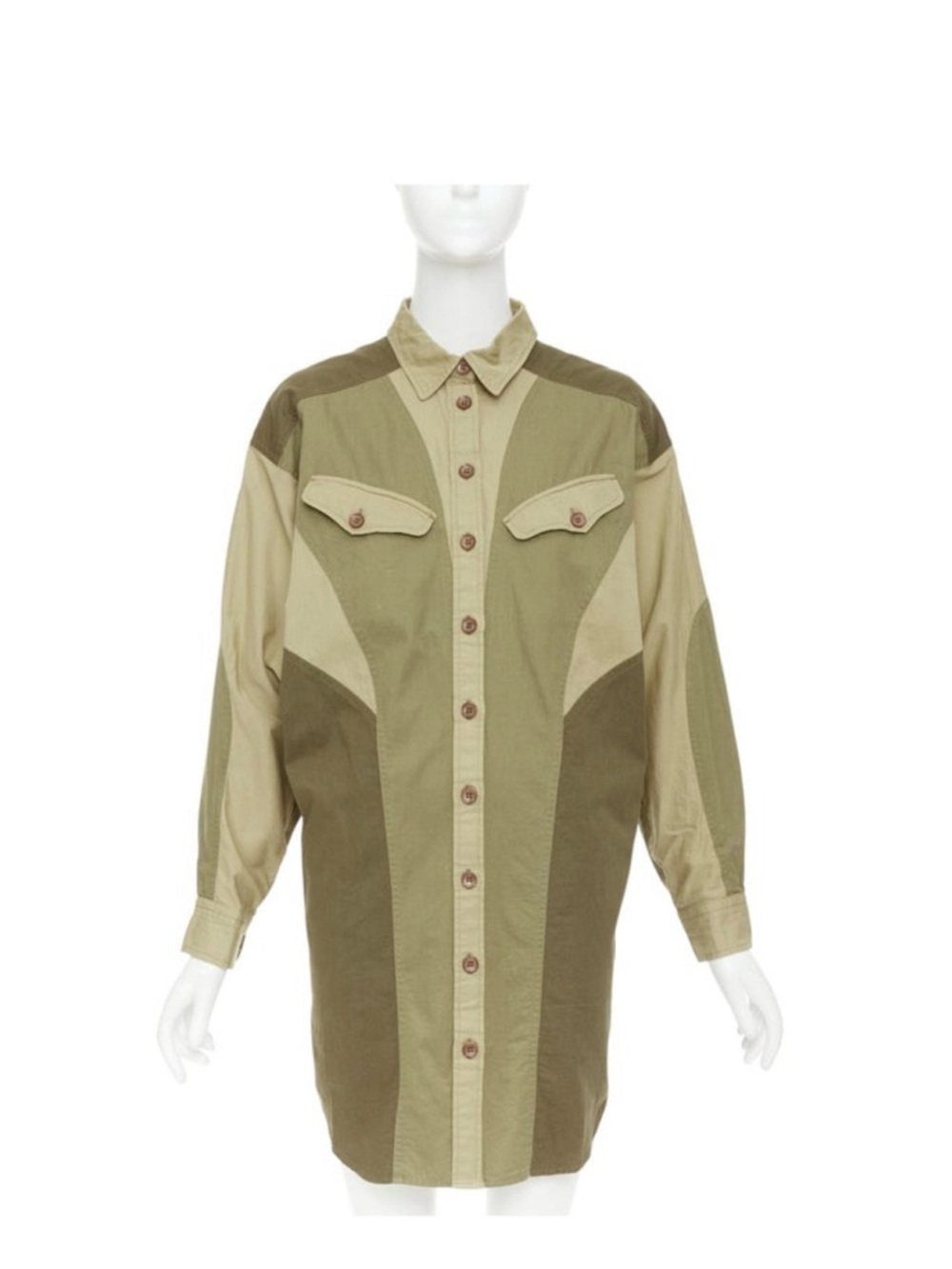 Isabel Etoile Marant Size 42 (approx Size 10) Olive Green Shirt